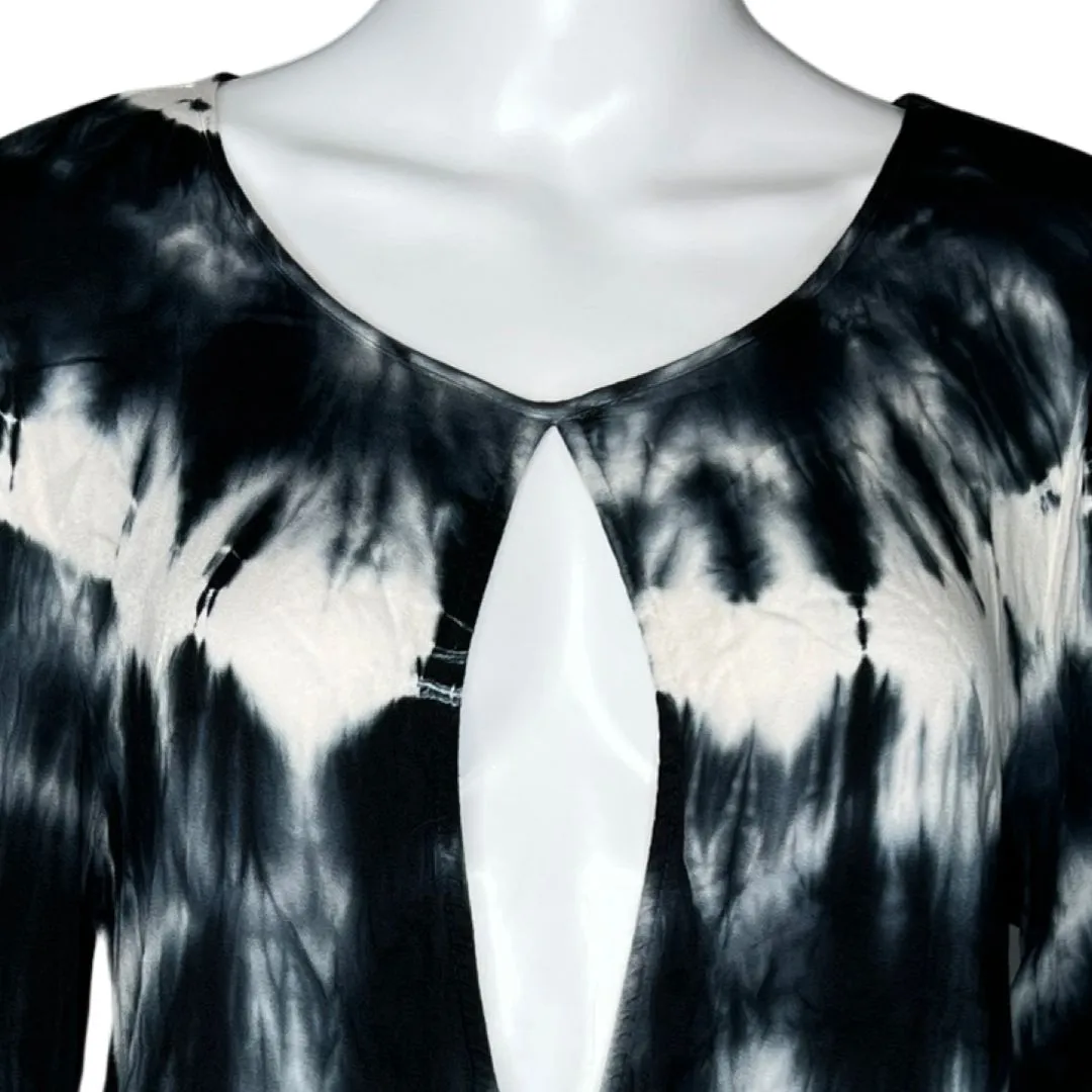 Young Fabulous & Broke Shirt Womens Small Blue White Tie‎ Dye Jayden Top Hippie - Image 5