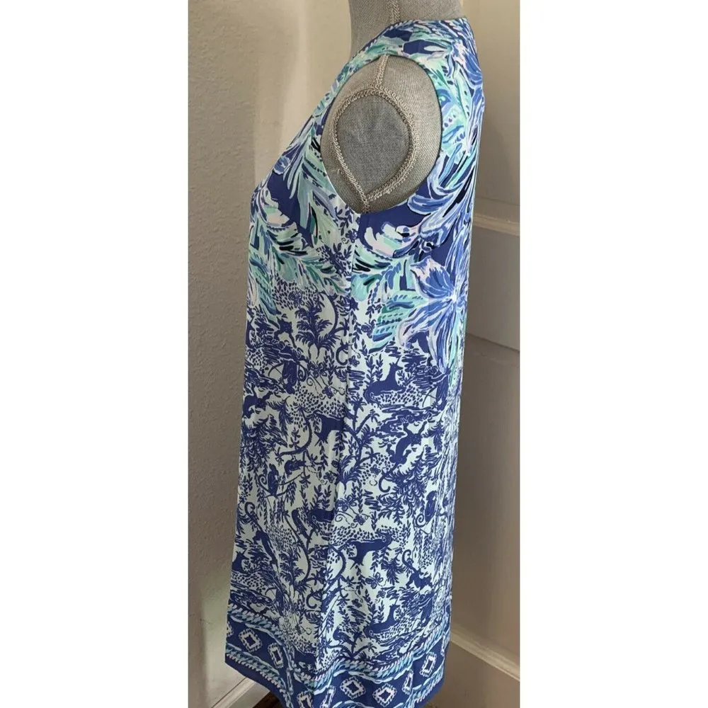 Lilly Pulitzer EVAH SHIFT DRESS SIZE XS High Tide Navy Ready Set Gecko New NWT - Image 10