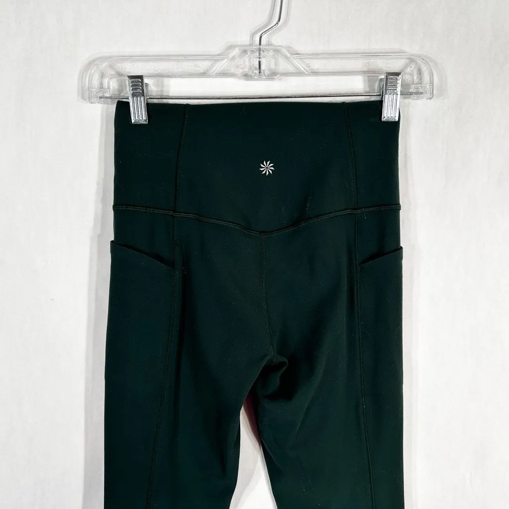 Athleta XS Legging Salutation Stash Pocket II‎ Serene 7/8 Green Camo Striped 238 - Image 5