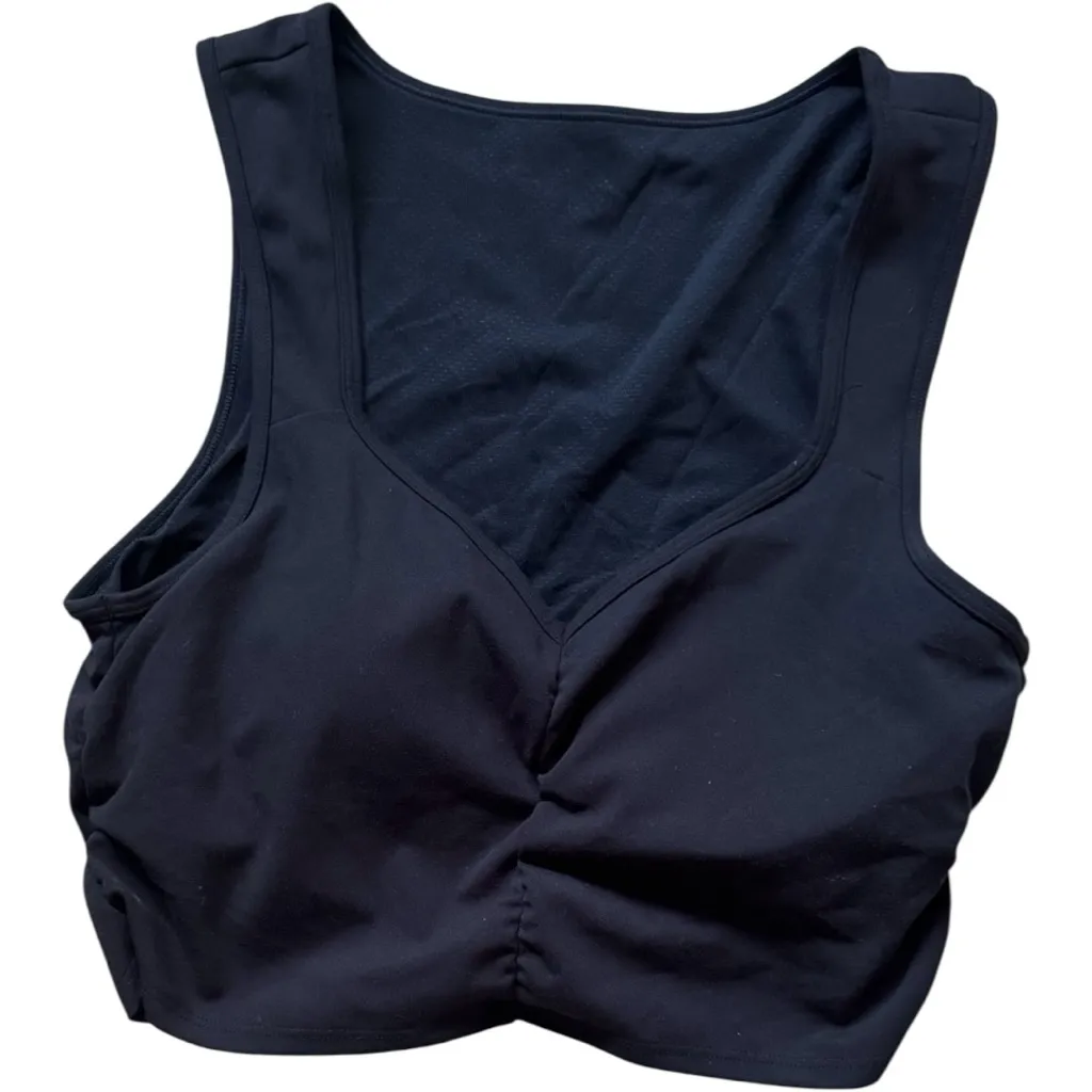 Gap Athletic  Sporty Women’s Black Padded Lounge Black Sports Bra Sz L - Image 2