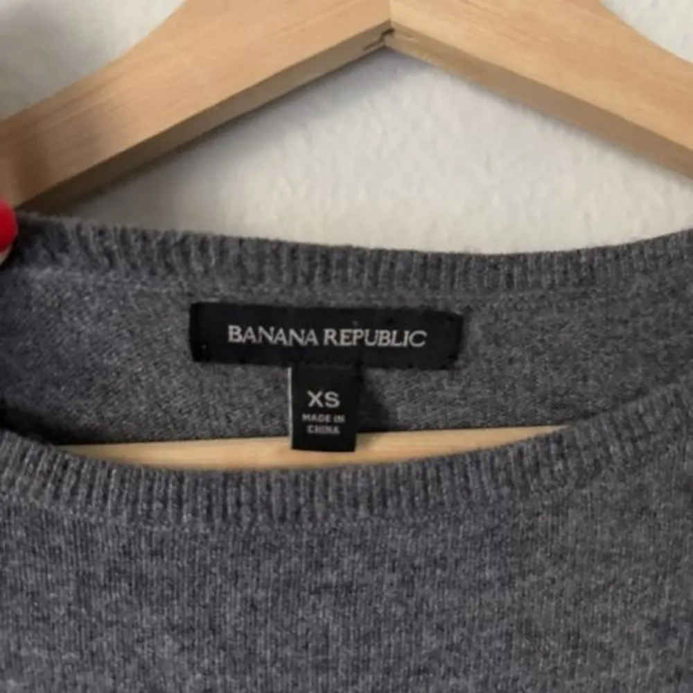 Banana Republic Lambs Wool Blend Sweater Long Sleeve Dress Size XS Gray - Image 5