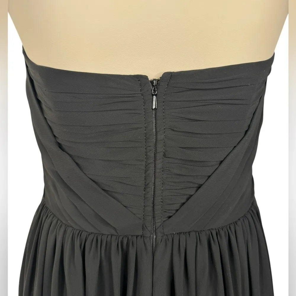 Bari Jay Empire Waist Gown Pleated Detail with Ruffle Prom Dress size 8 Black - Image 7