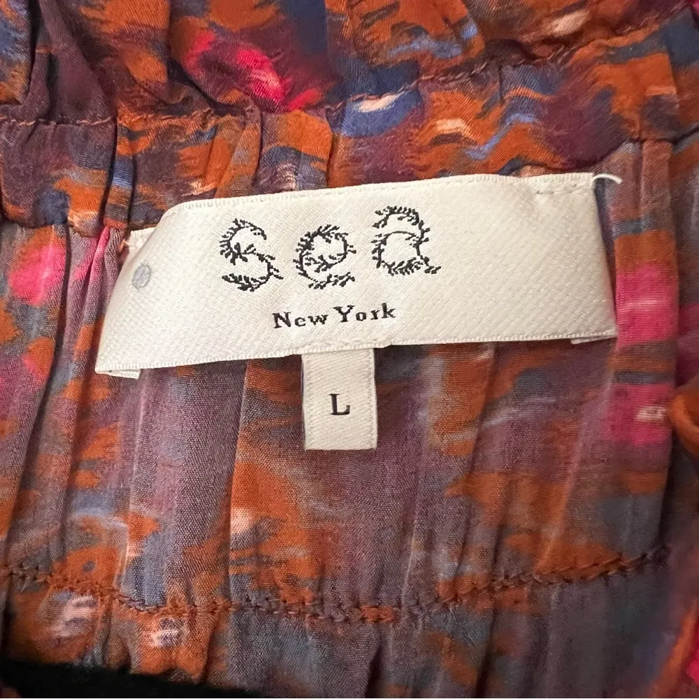 Sea New York Short Sleeve Blouse Women's Ilana Top Purple Size L - Image 7