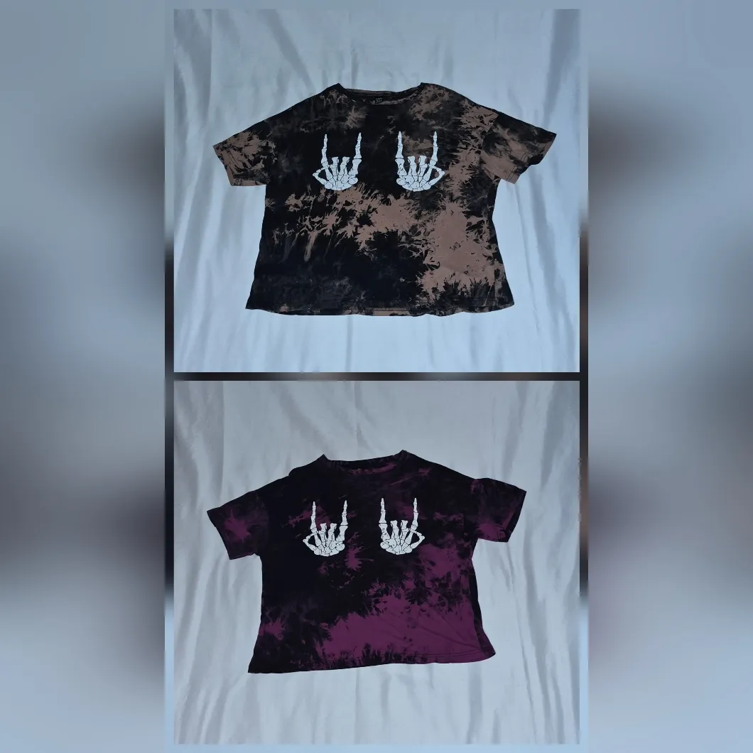 SHEIN Tie Dye Skull Hand Graphic Tee Bundle | Size M | Boxy Fit - Image 2