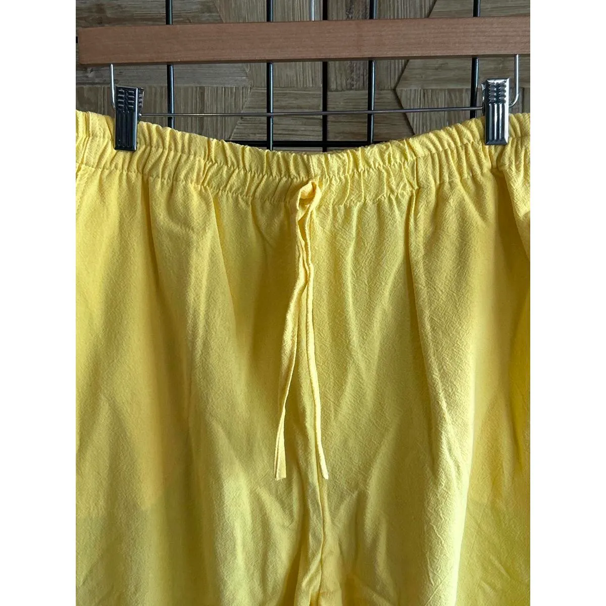 NWT B'Gauze Women's Size 1 (S/M) Yellow Cotton Elastic Straight Leg Size M - Image 2