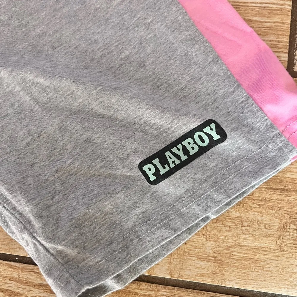 PLAYBOY Gray and Pink Bike Shorts - Image 5