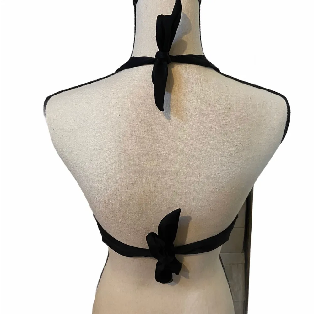 Victoria’s Secret black size L tie neck & back top - Image 3