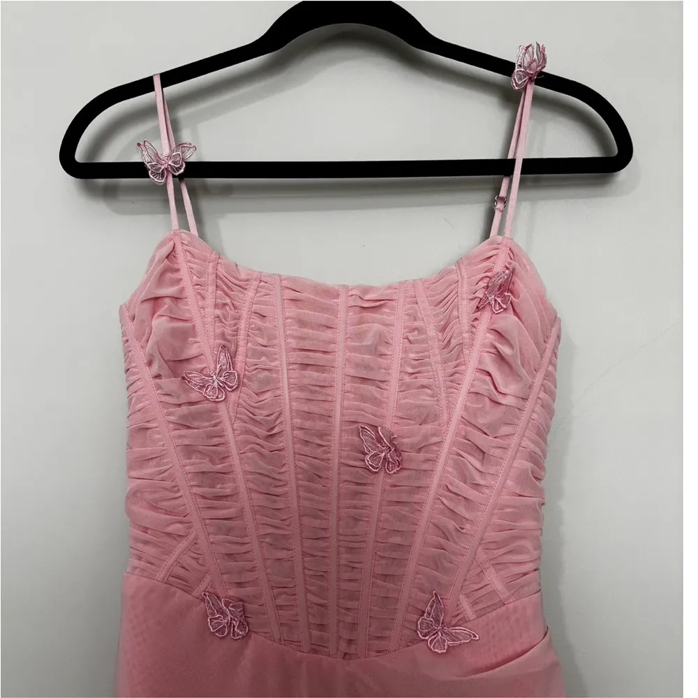 HOUSE OF CB Romola Maxi Cocktail Dress Pink Size Small - Image 3