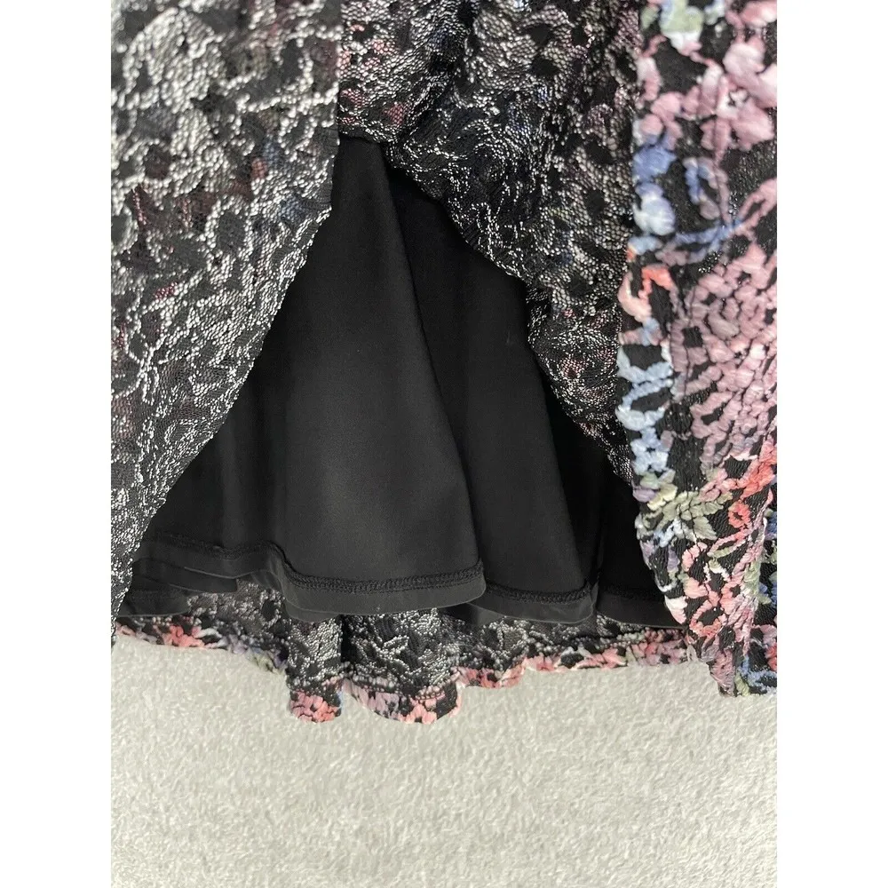 Maison Jules Women's Dress Short Sleeve XS V Neck Floral Fit & Flare Lined - Image 4