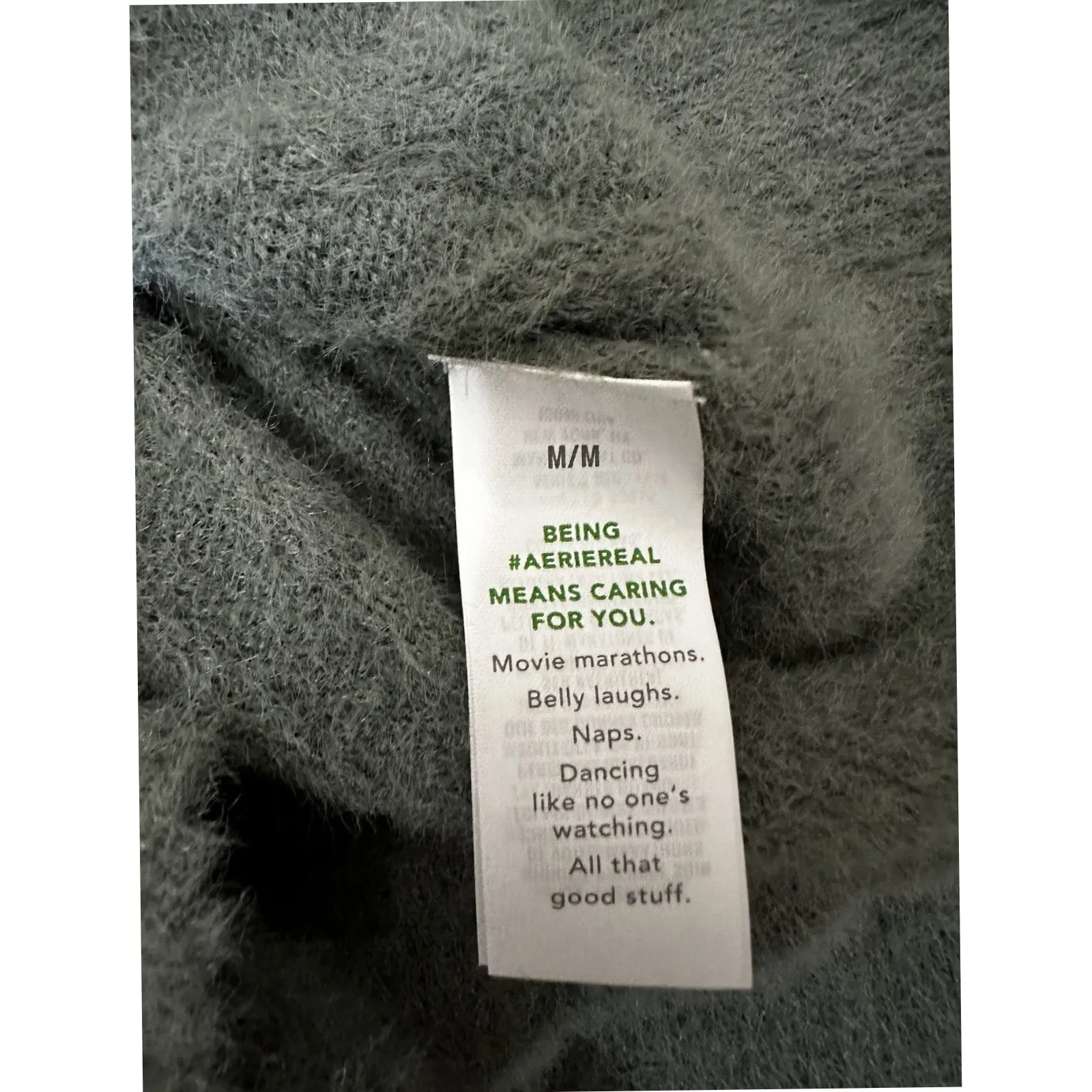 Aerie Super Soft Olive Green Sweater Medium EUC‎ - Image 4