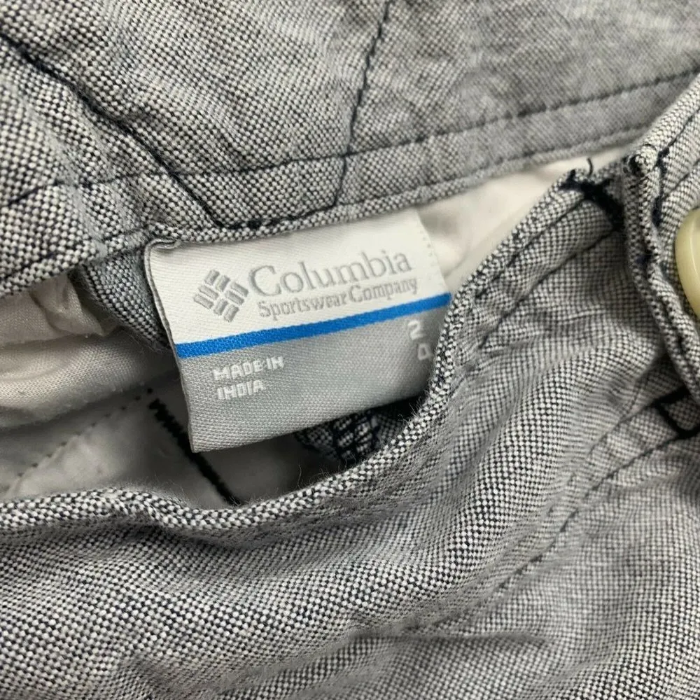 Columbia Sportswear PFG Women’s Shorts Blue Flat Front Chino Size 2 - Image 4