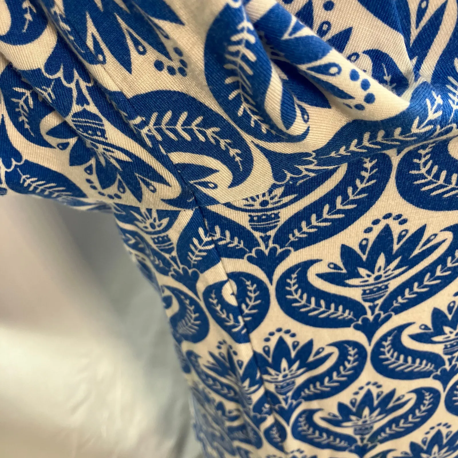 Hatley Lucy Shift Dress Women Small‎ Blue Floral 3/4 Sleeve Viscose Classic - Image 6