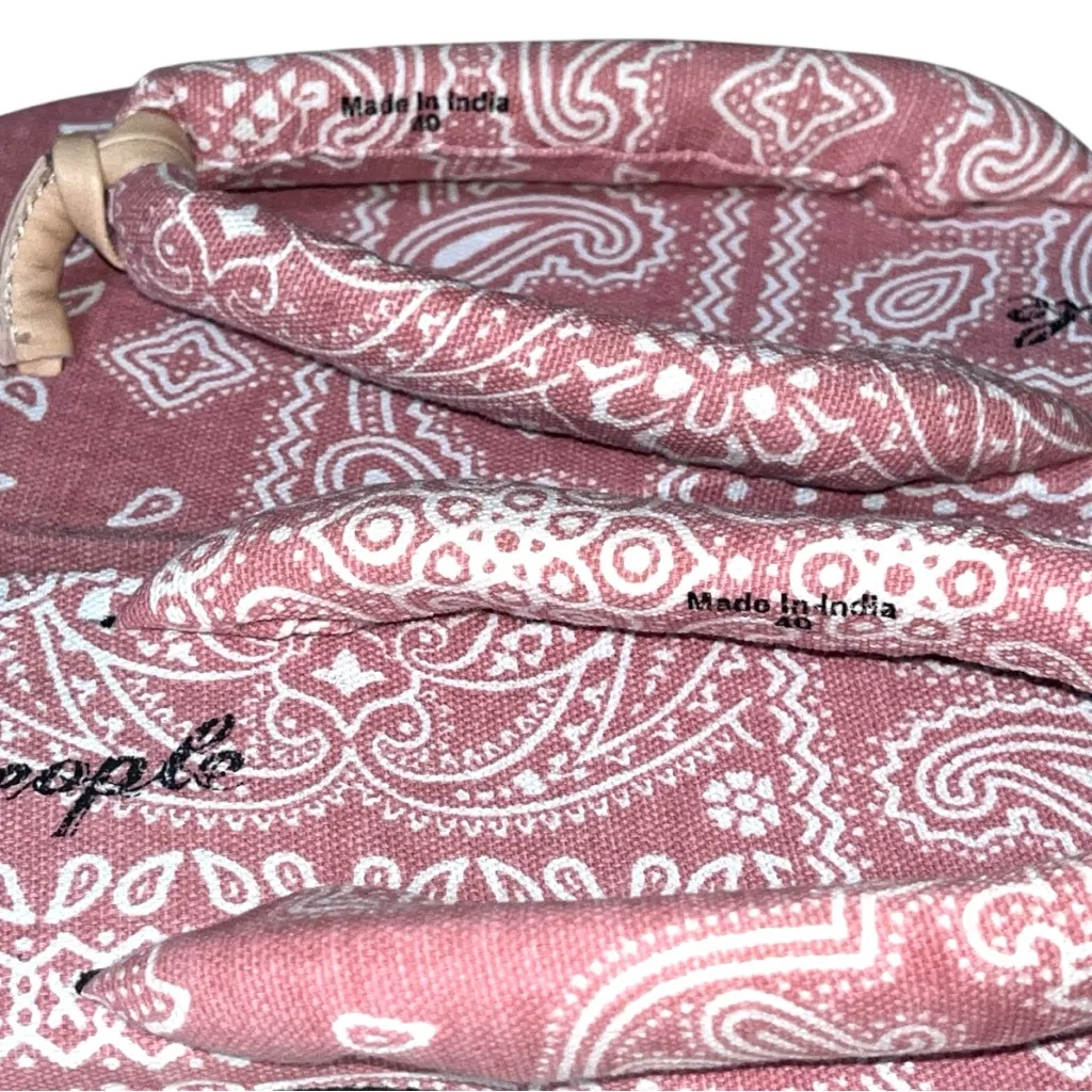 Free People Pink Bandana Print Flip Flops - Image 5