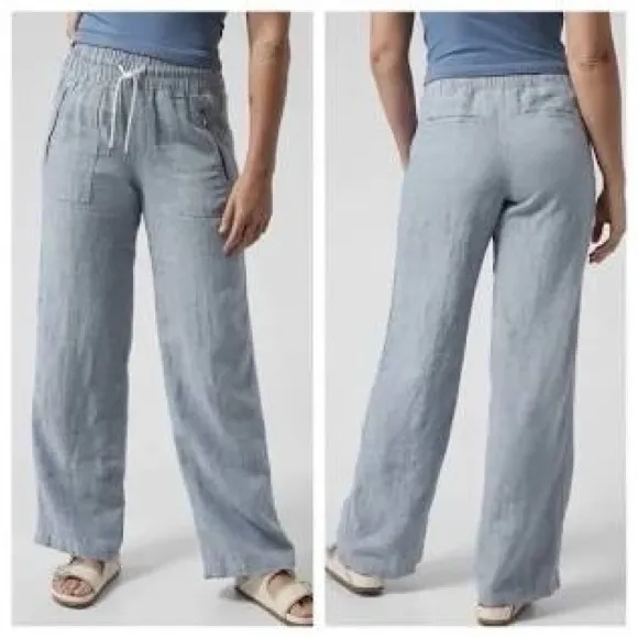 Athleta Light Blue Wide‎ Leg Pants - Image 2
