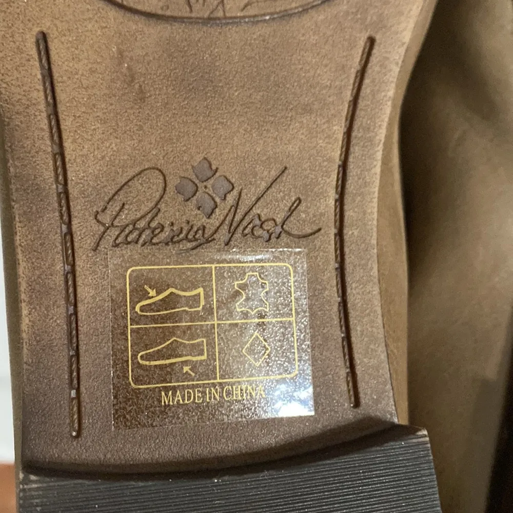 New Patricia Nash Fia horsebit loafer collapsible heel in taupe tan leather sz 7 - Image 8