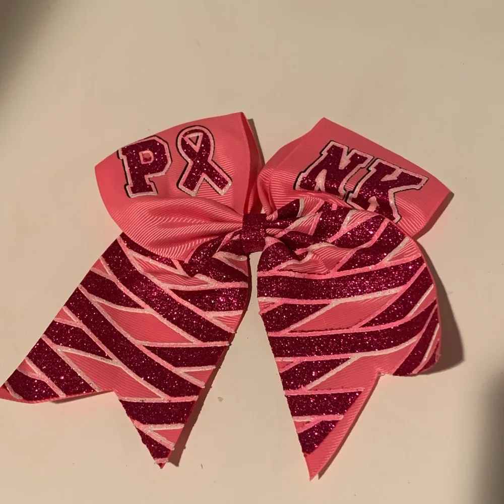 Cancer awareness Pink Hair Tie Bow - Image 4