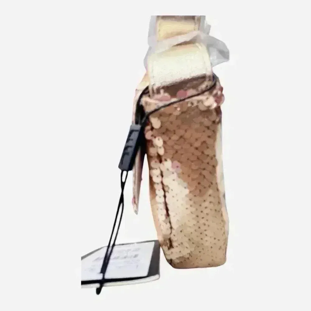 Nicole Miller Gold Sequin Crossbody Shoulder Adjustable Strap Bag NWT - Image 3