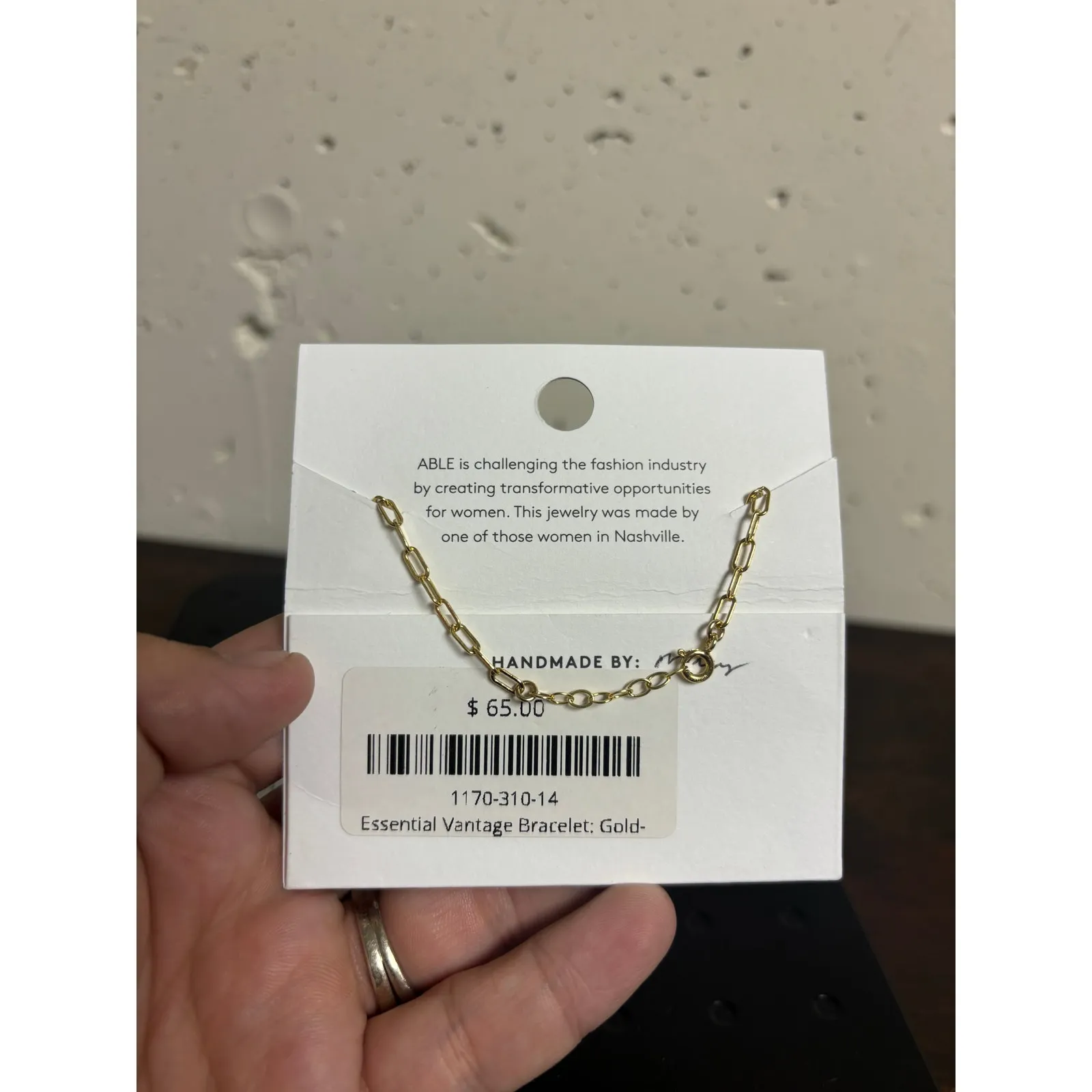 Able local + Global Gold Essential Vantage Bracelet Handmade NEW YDHTCIA - Image 2