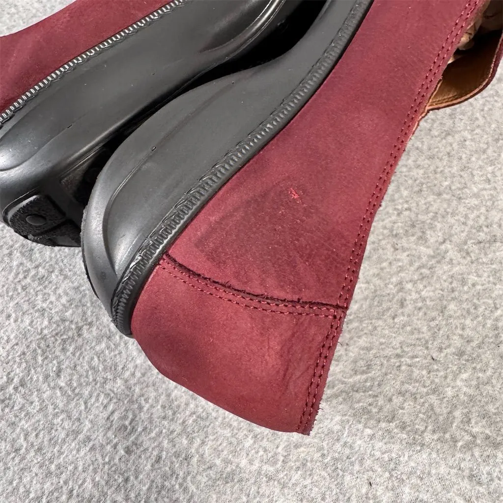 Hotter Havana Women's Size 8 Burgundy Nubuck Suede Slip - Image 10