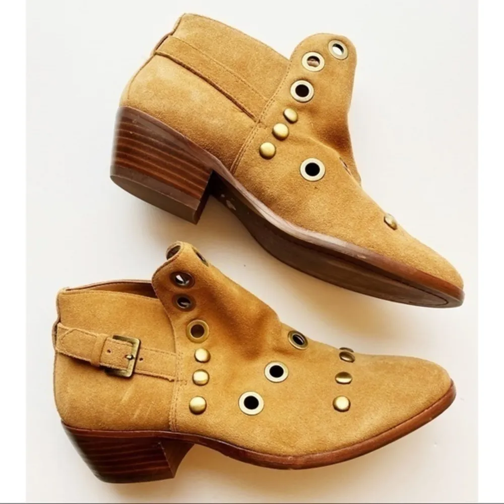Sam Edelman • Genuine Leather Tan Pedra Booties - Image 5