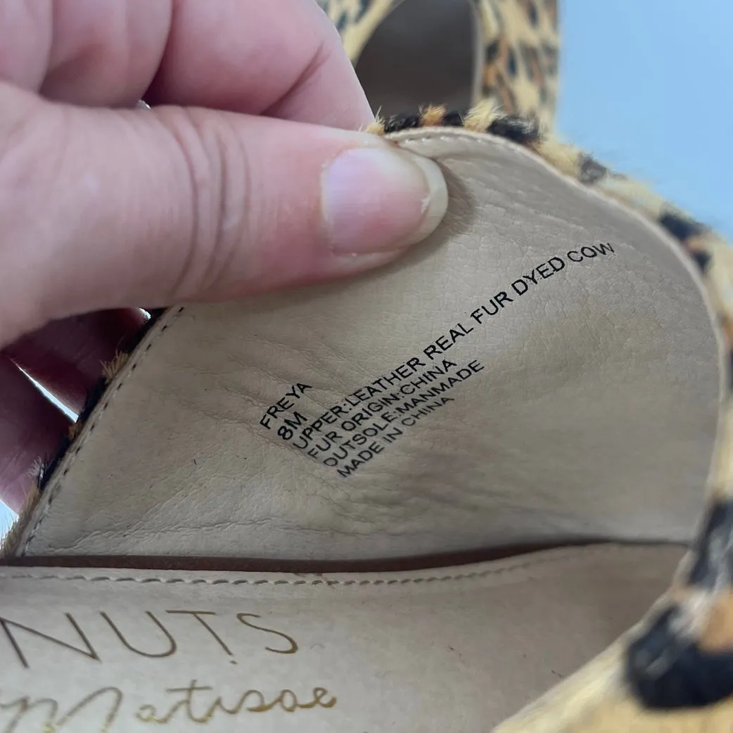 Coconuts by Matisse Freya Platform Slides Sz 8M Y2K Chunky Boho Leopard Indie - Image 10