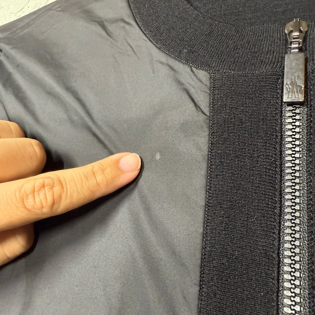 Moncler Magalia Coreana Tricot Full Zip Bomber Jacket Size XS - Image 6