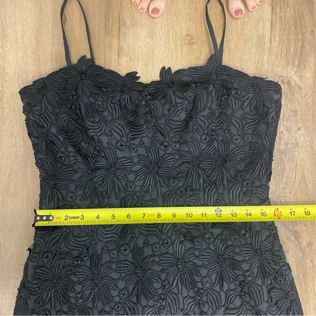 🌟HELEN MORLEY🌟 STRAPLESS BLACK LACE EVENING GOWN MAXI DRESS SZ 10 - Image 14