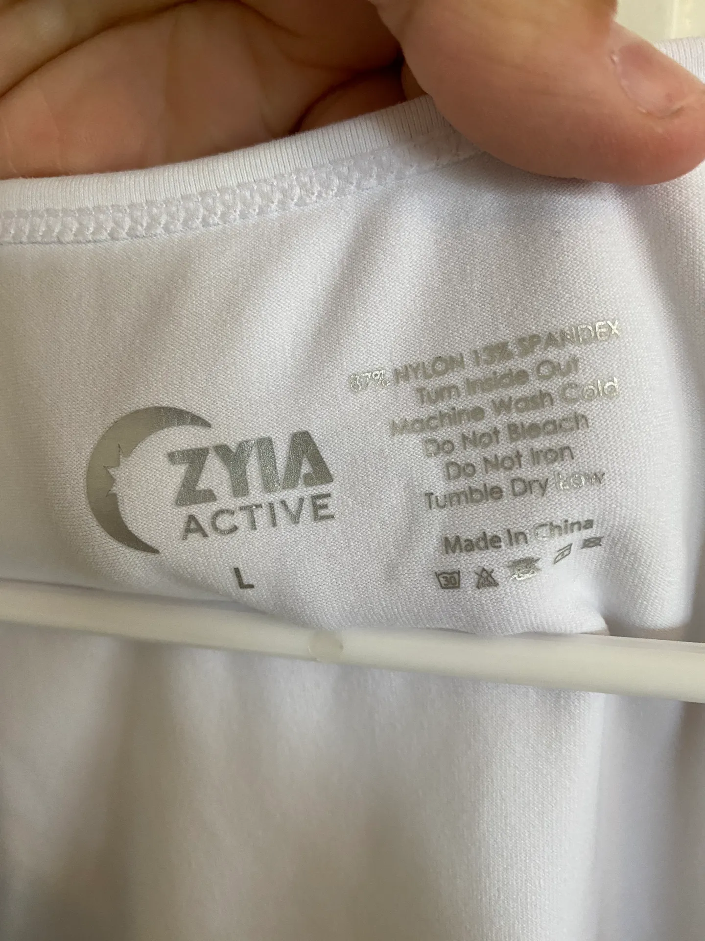 Zyia Active white crop top size L - Image 5