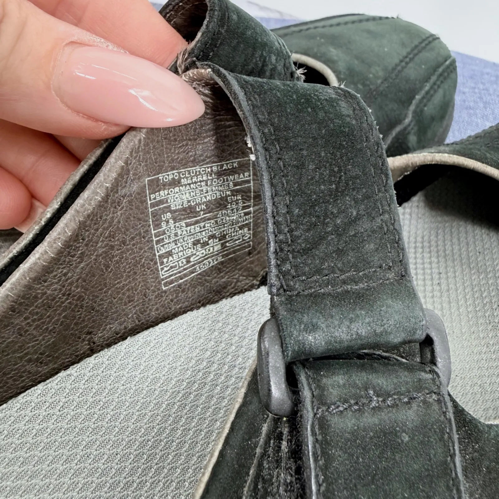 Merrell Topo Clutch Black Suede Mary Jane Clogs Comfort Shoe Women's 9.5 #450379 - Image 3