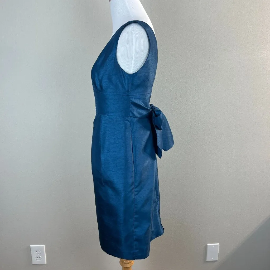 Jenny Yoo Collection Dress 0 Blue Empire‎ Tie Back V-Neck Pleated Above Knee - Image 7