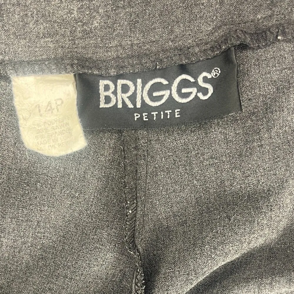 Briggs Trousers Dress Pants Women's 14p 34X25 Petite Light Weight Stretch Gray - Image 4