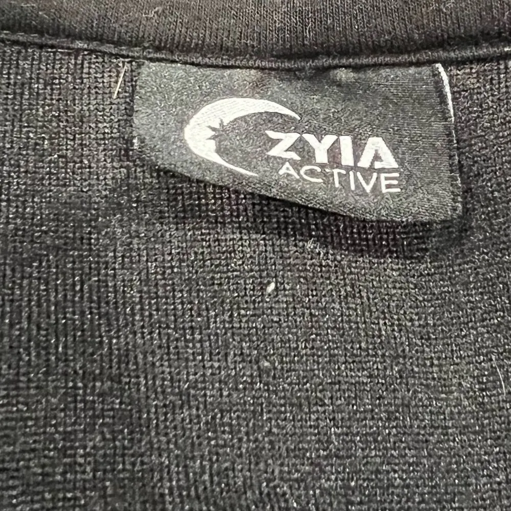 ZYIA Active Flying V Black Cheetah Fleece Jacket Full Zip Womens XXXL 3XL - Image 3