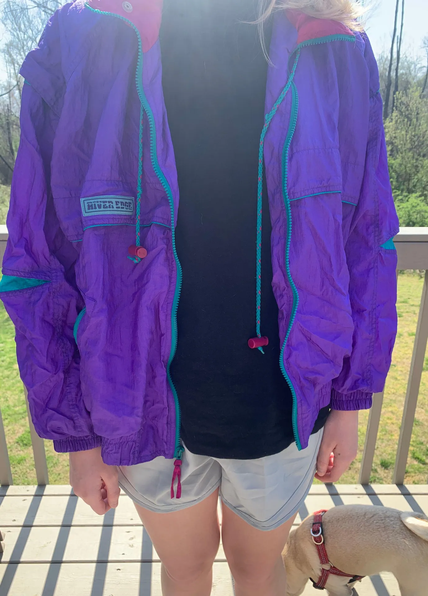 Vintage Riveredge Windbreaker Purple Size XL - Image 4