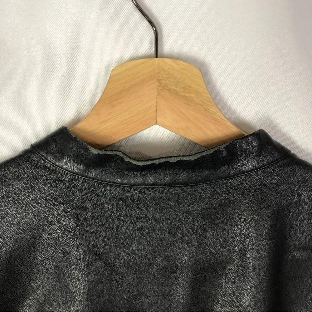 Alfani Black Faux Leather Long Sleeve Mini Dress 6 - Image 5