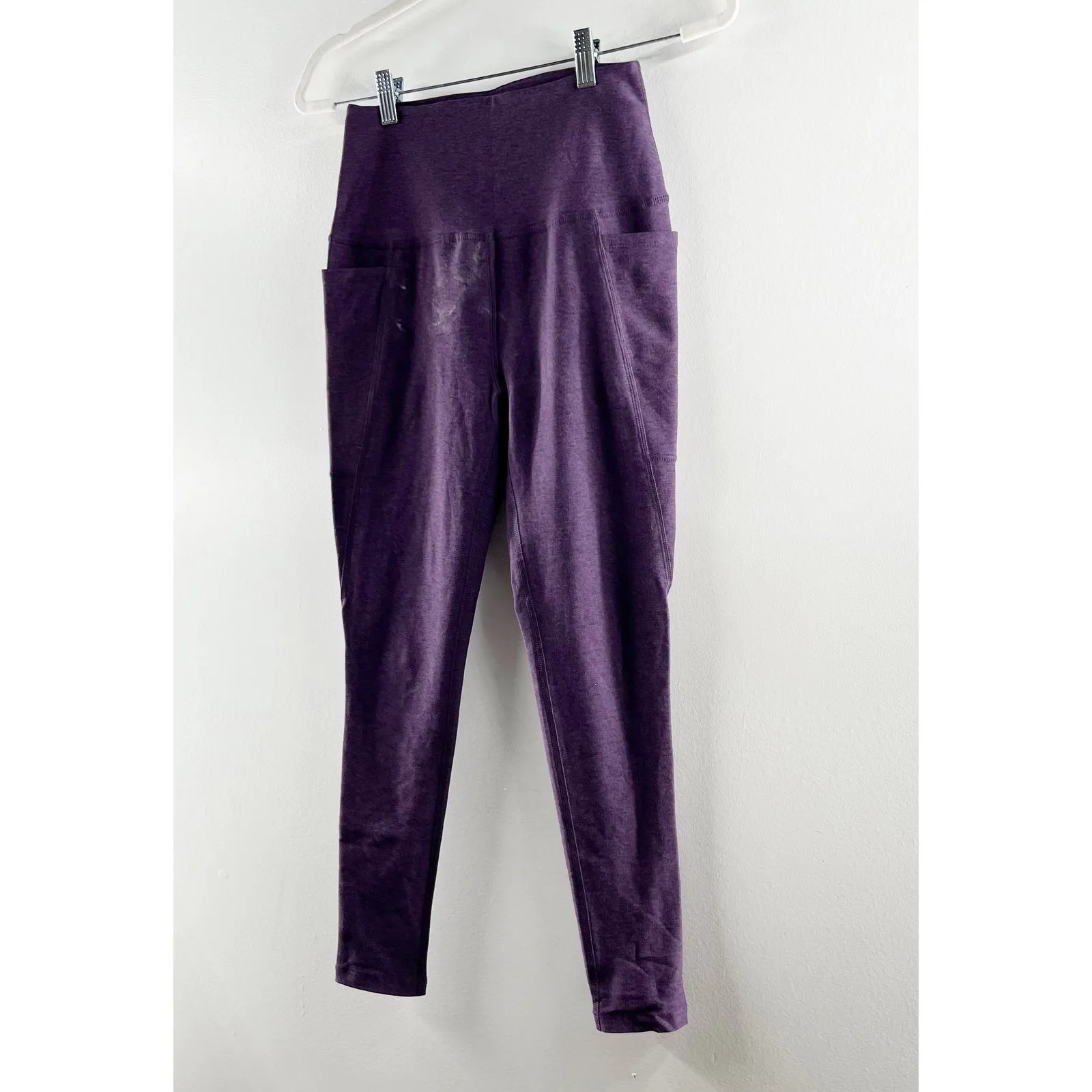 Beyond Yoga X Peloton High Rise Spacedye Side Pocket Leggings Purple Medium - Image 8