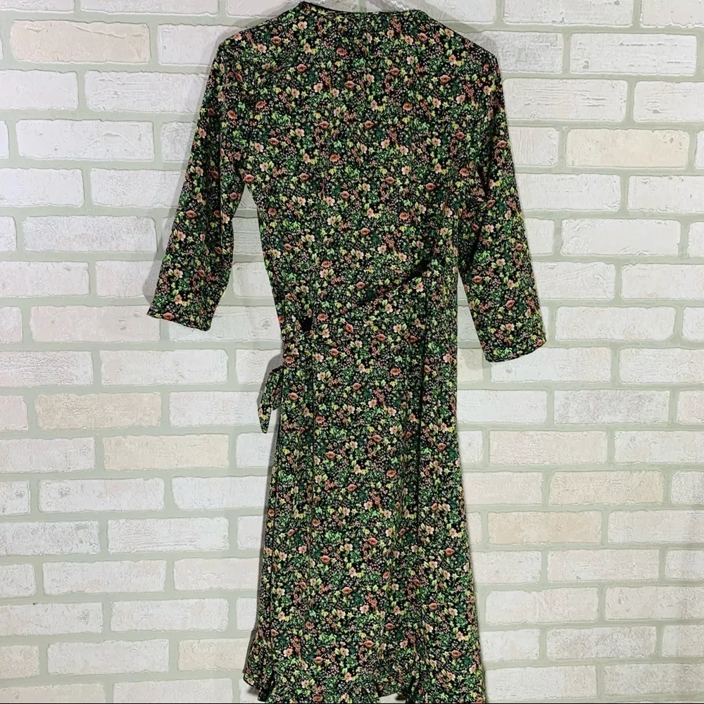TopShop Garden Floral Ruffle Wrap Dress Size 4 - Image 7