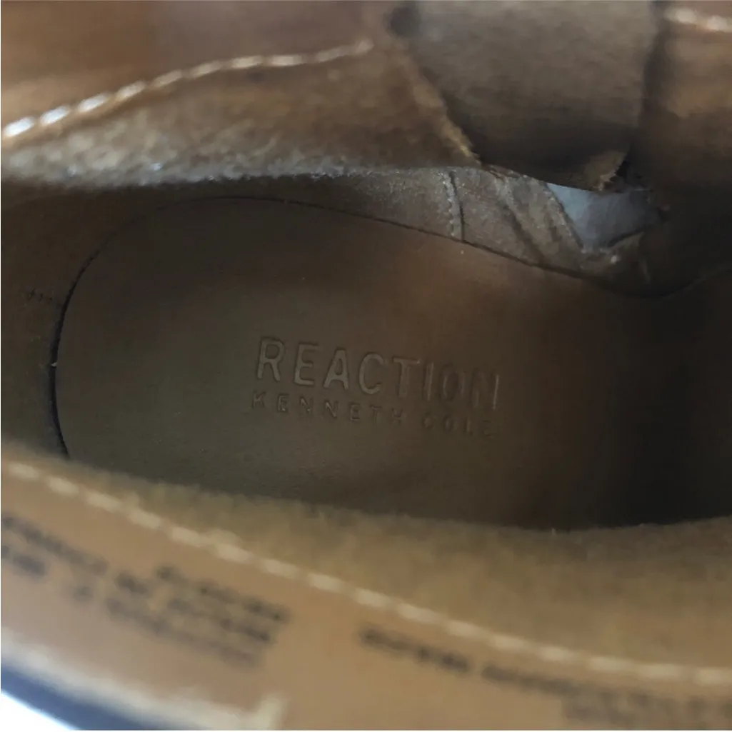 C Reaction Kenneth Cole Might Free Brown Leather Ankle Women Boots Size 7 - Image 7