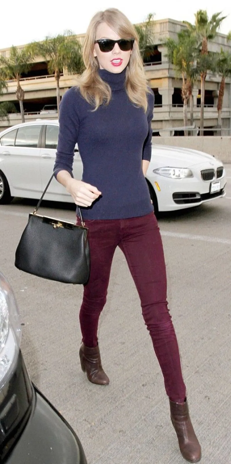 Y2K Paige Peg Skinny Slim Jeans Women 28 Burgundy Maroon Swiftie Academia Preppy - Image 2