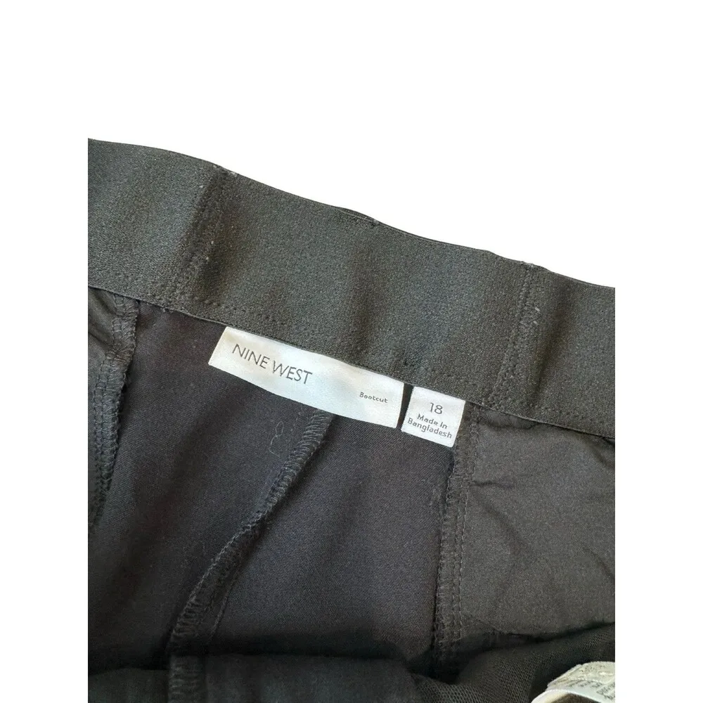 Nine West Women’s Black Dress Pants Size 18 Bootcut Mid Rise Straight Hip Thigh - Image 7