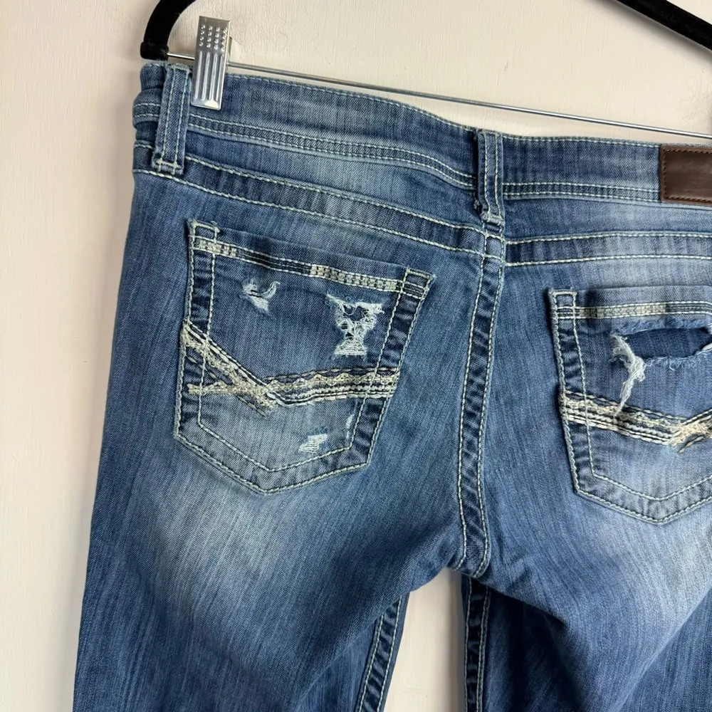 BKE Buckle Stella Bootcut Jeans Sz 30 Distressed Medium Wash Denim - Image 11