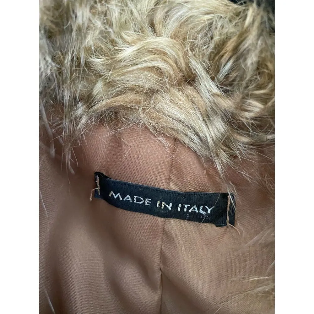 ITALIAN Faux fur vest, MADE IN ITALY. gorgeous vest Brown Size M - Image 10