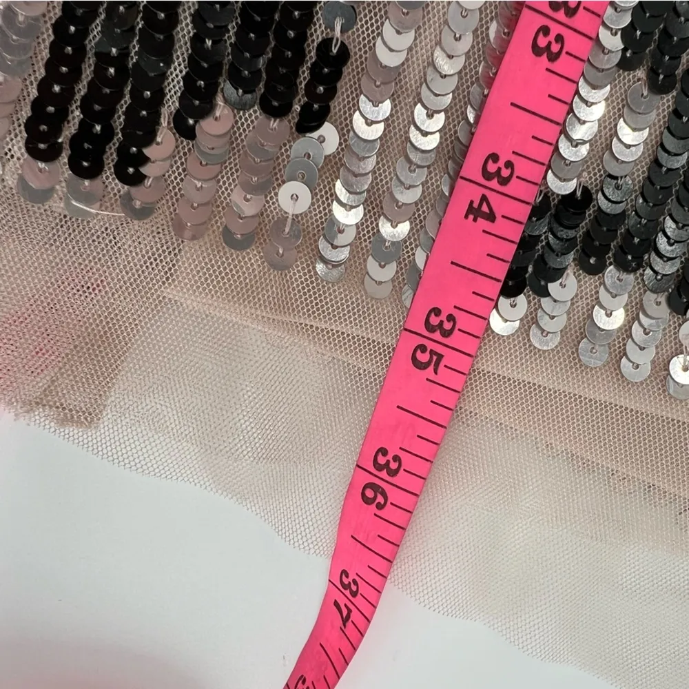 NWT Adrianna Papell sequin leopard print dress blush sz 12 - Image 10