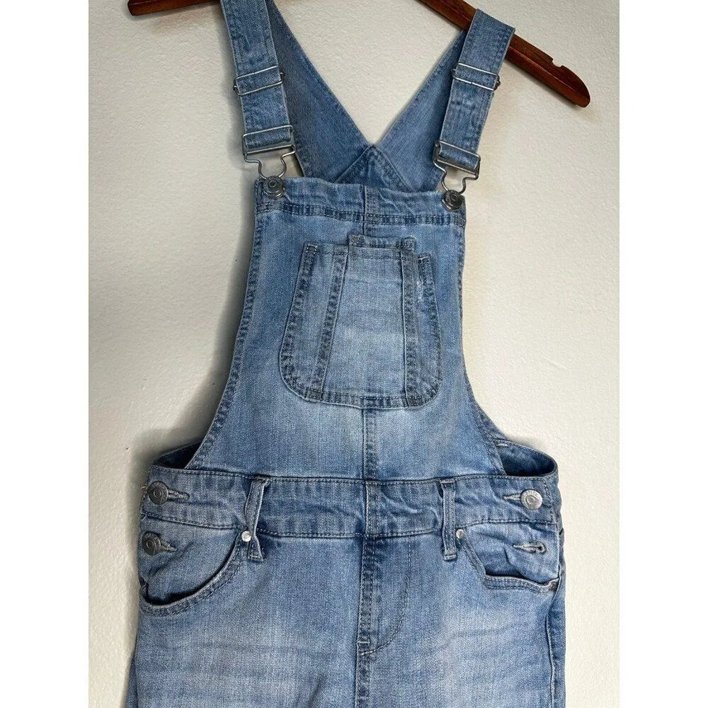 Y2K 90’s blue slice distressed overalls size 1 - Image 6