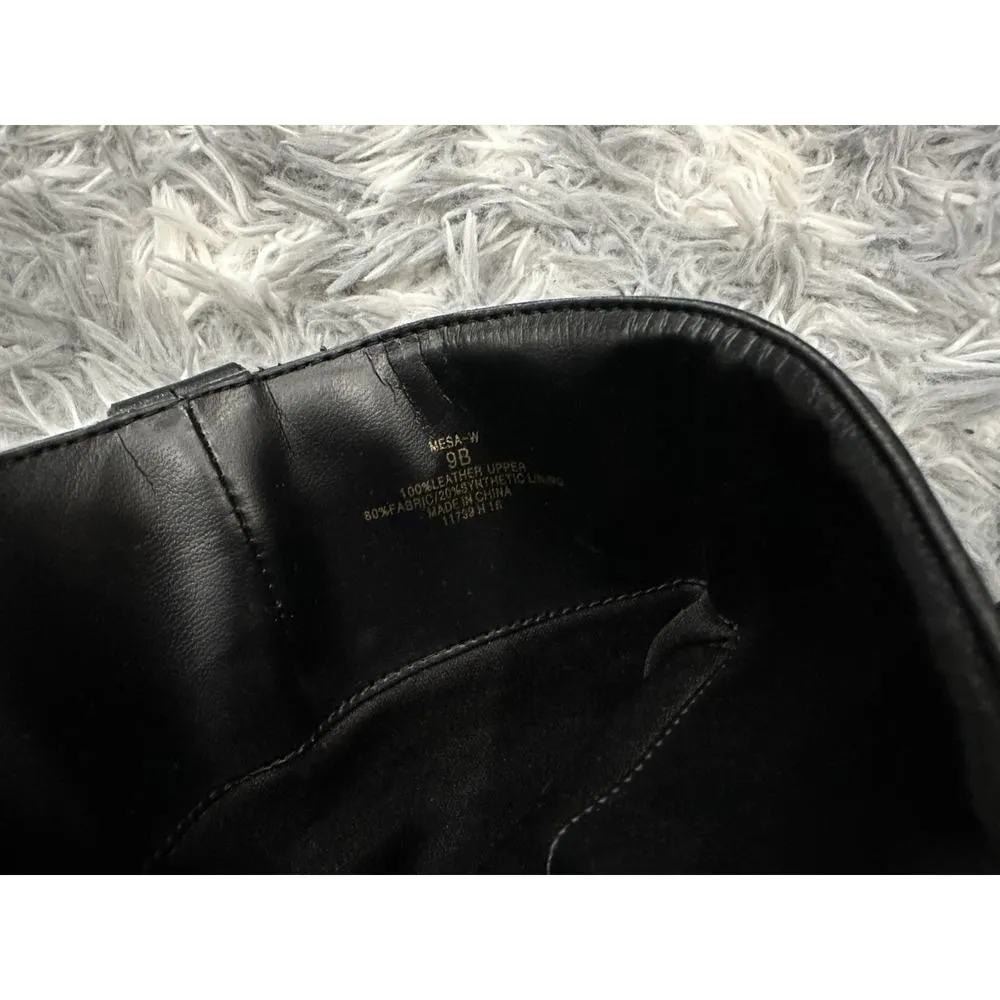 RALPH LAUREN MESA Black Leather Riding Gold Buckle Tall Equestrian Size 9 - Image 9