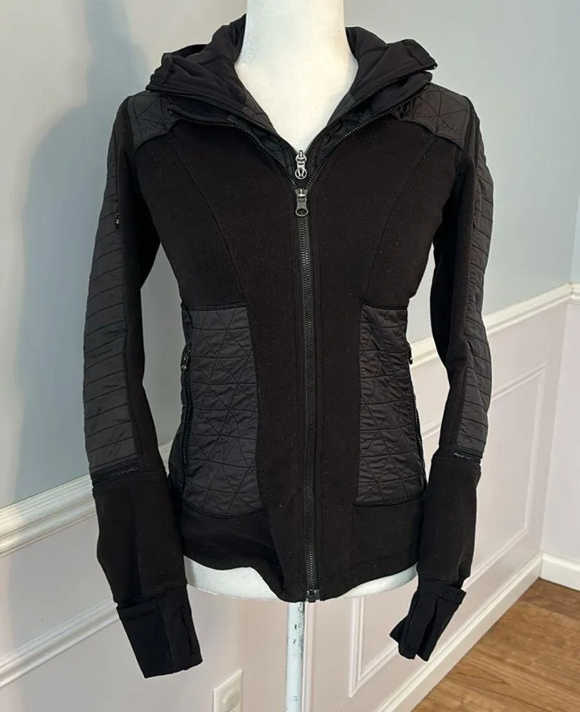 Lululemon Fleecy Keen Jacket Black Size 4 Fleece Activewear Outerwear Workout - Image 2
