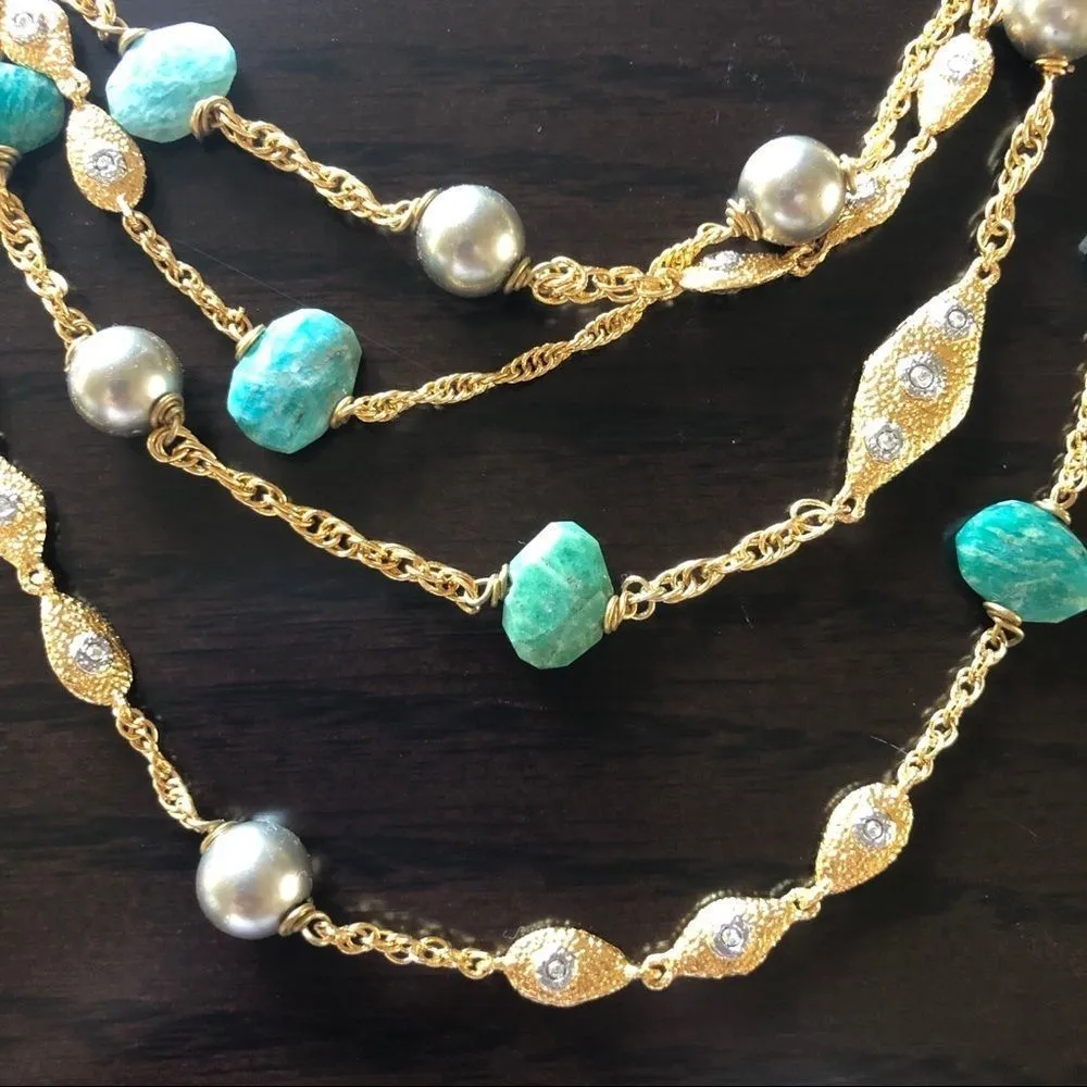 🆕 ALEXIS BITTAR Faceted Amazonite Necklace💥 - Image 7