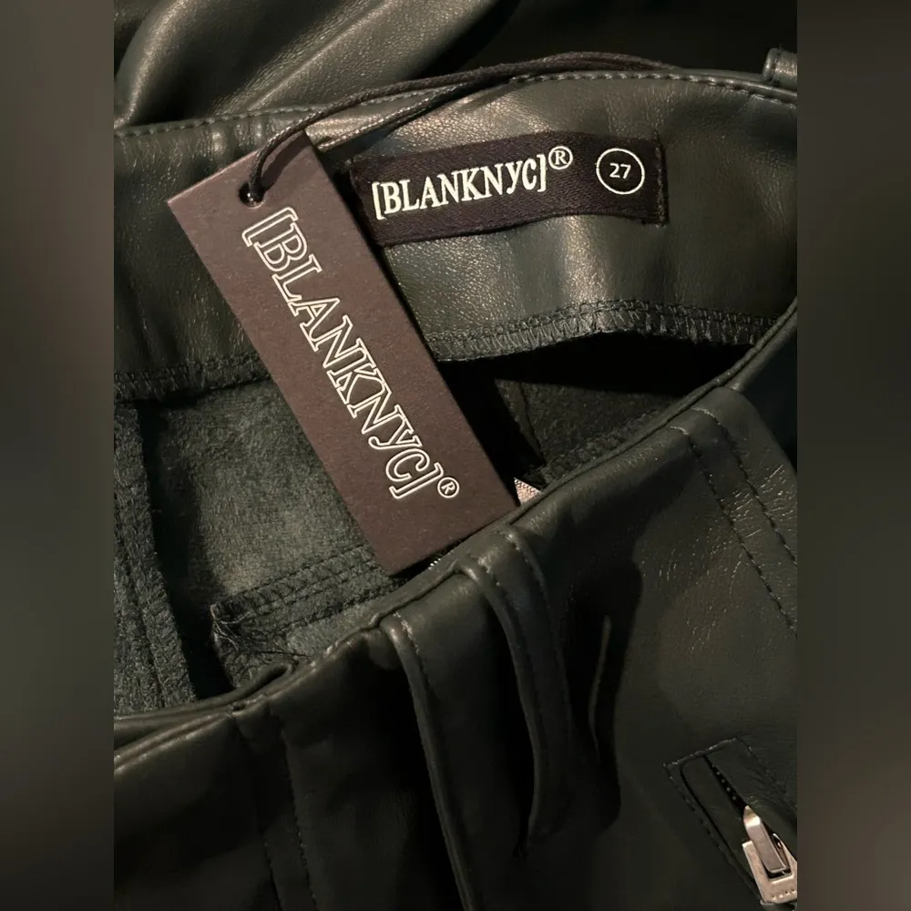 Blank NYC Baxter Vegan Leather Green Cargo Pants - Image 5