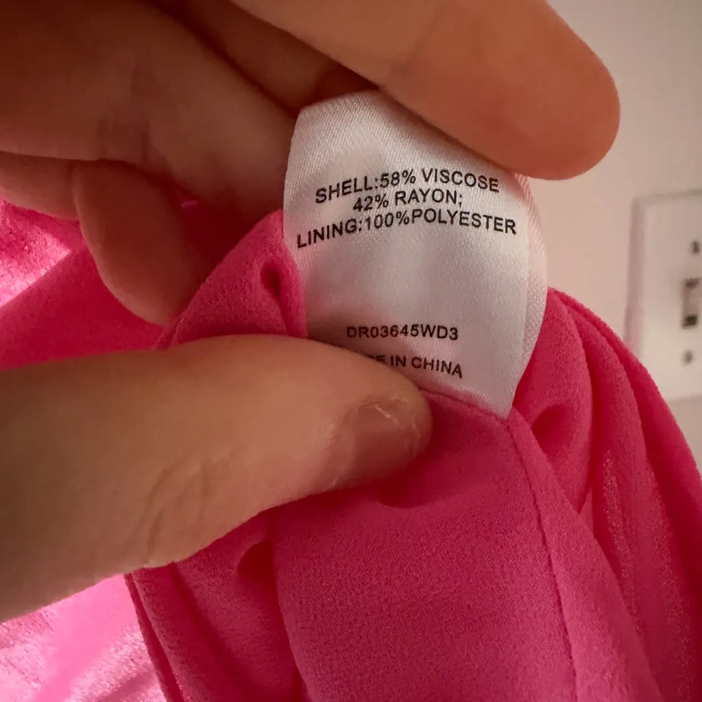 Meshki Clare Satin Drape Back Maxi Dress in Pink Size Medium - Image 10