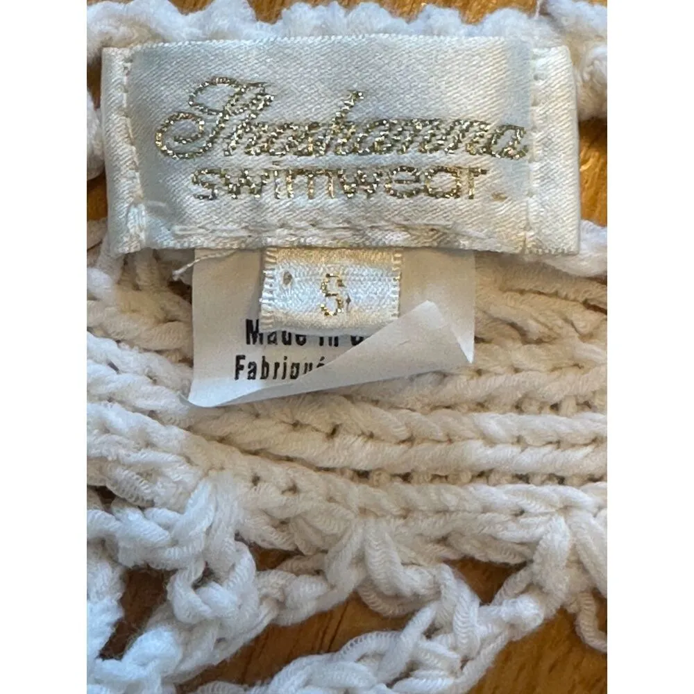 Shoshanna Swim Ivory Dolman Sleeve Macramé Tunic Size Small - Image 4