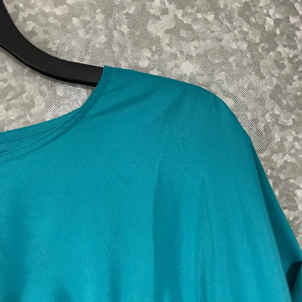 Boundary Waters Women's Turquoise Boxy Boat Neck Top - Image 2